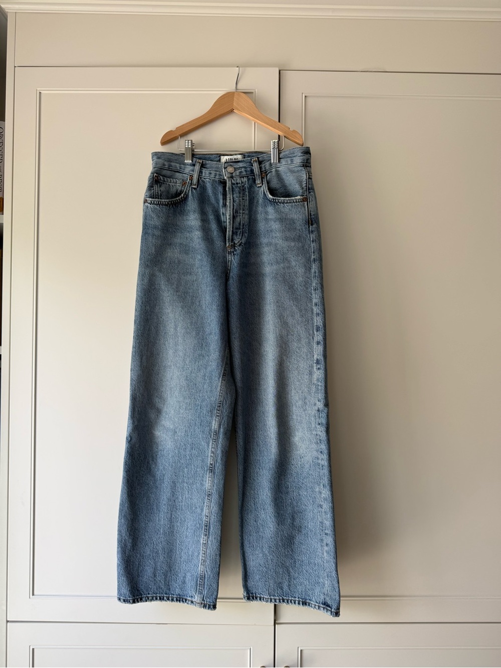 Agolde REN Light Blue Wide-Leg High-Rise Jeans